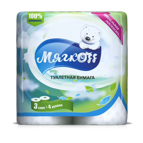Краснодар — Туалетная бумага  «Мягкоff» белая оптом.