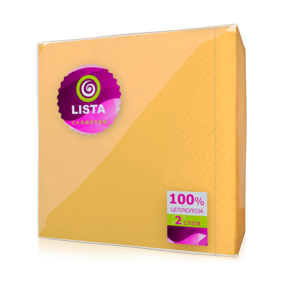 Краснодар — Салфетки «Lista DELUXE» интенсив желтые оптом.