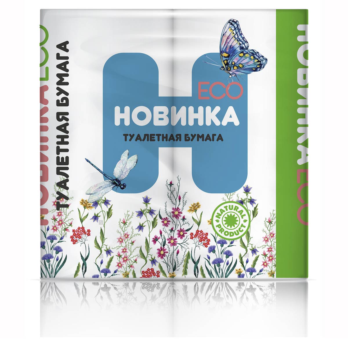 Краснодар — Туалетная бумага  «Новинка ЭКО» 4Р 2 слоя белая оптом.